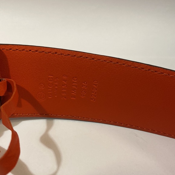 Orange Gucci Belt Authentic - Picture 3 of 6